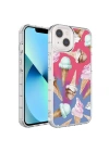Apple iPhone 13 Kılıf Kamera Korumalı Renkli Desenli Sert Silikon Zore Korn Kapak