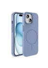 Apple iPhone 13 Kılıf M-safe Şarj Özellikli Sıvı Teknolojili Silinebilir Sert Zore Kivi Kapak