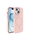 Apple iPhone 13 Kılıf M-safe Şarj Özellikli Sıvı Teknolojili Silinebilir Sert Zore Kivi Kapak