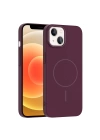 Apple iPhone 13 Kılıf M-safe Şarj Özellikli Zore Ruby Sert Kapak
