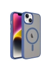 Apple iPhone 13 Kılıf Mat Arka Yüzey Wireless Şarj Özellikli Zore Flet M-safe Kapak