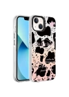Apple iPhone 13 Kılıf Mermer Desenli Zore Marbello Kapak