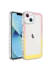 Apple iPhone 13 Kılıf Simli ve Renk Geçiş Tasarımlı Lens Korumalı Zore Park Kapak