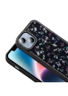 Apple iPhone 13 Kılıf Taşlı ve Simli Tasarım Zore Azra Kapak