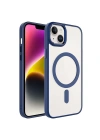 Apple iPhone 13 Kılıf Wireless Şarj Özellikli Zore Krom M-safe Silikon Kapak