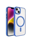 Apple iPhone 13 Kılıf Wireless Şarj Özellikli Zore Krom M-safe Silikon Kapak