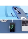 Apple iPhone 13 Kılıf Wireless Şarj Özellikli Zore Krom M-safe Silikon Kapak