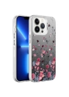 Apple iPhone 13 Pro Kılıf Desenli Zore Silver Sert Kapak