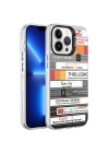 Apple iPhone 13 Pro Kılıf Desenli Zore Silver Sert Kapak