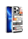 Apple iPhone 13 Pro Kılıf Desenli Zore Silver Sert Kapak