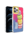 Apple iPhone 13 Pro Kılıf Kamera Korumalı Renkli Desenli Sert Silikon Zore Korn Kapak