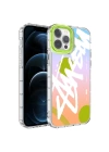 Apple iPhone 13 Pro Kılıf Kamera Korumalı Renkli Desenli Sert Silikon Zore Korn Kapak