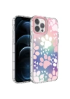 Apple iPhone 13 Pro Kılıf Kamera Korumalı Renkli Desenli Sert Silikon Zore Korn Kapak