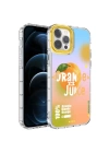 Apple iPhone 13 Pro Kılıf Kamera Korumalı Renkli Desenli Sert Silikon Zore Korn Kapak