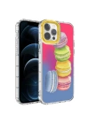 Apple iPhone 13 Pro Kılıf Kamera Korumalı Renkli Desenli Sert Silikon Zore Korn Kapak