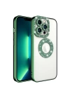 Apple iPhone 13 Pro Kılıf Kamera Korumalı Taş Süslemeli Arkası Şeffaf Zore Asya Kapak