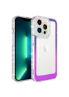 Apple iPhone 13 Pro Kılıf Simli ve Renk Geçiş Tasarımlı Lens Korumalı Zore Park Kapak