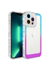Apple iPhone 13 Pro Kılıf Simli ve Renk Geçiş Tasarımlı Lens Korumalı Zore Park Kapak