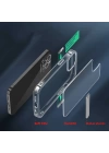 Apple iPhone 13 Pro Kılıf Standlı Şeffaf Silikon Zore L-Stand Kapak
