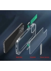 Apple iPhone 13 Pro Kılıf Standlı Şeffaf Silikon Zore L-Stand Kapak