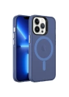 Apple iPhone 13 Pro Kılıf Zore M-safe Şarj Özellikli Buzlu Transparan C-Pro Sert Kapak