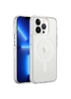 Apple iPhone 13 Pro Kılıf Zore M-safe Şarj Özellikli Buzlu Transparan C-Pro Sert Kapak