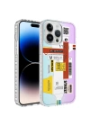 Apple iPhone 13 Pro Max Kılıf Airbag Kenarlı Renkli Desenli Silikon Zore Elegans Kapak