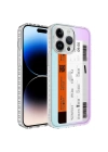Apple iPhone 13 Pro Max Kılıf Airbag Kenarlı Renkli Desenli Silikon Zore Elegans Kapak