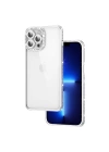 Apple iPhone 13 Pro Max Kılıf Kamera Korumalı Taşlı Zore Mina Kapak