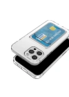 Apple iPhone 13 Pro Max Kılıf Kartlıklı Şeffaf Zore Setra Clear Silikon Kapak