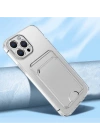 Apple iPhone 13 Pro Max Kılıf Kartlıklı Şeffaf Zore Setra Clear Silikon Kapak