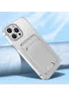 Apple iPhone 13 Pro Max Kılıf Kartlıklı Şeffaf Zore Setra Clear Silikon Kapak