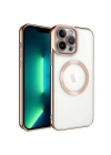 Apple iPhone 13 Pro Max Kılıf M-safe Wireless Şarj Özellikli Zore Setro Silikon
