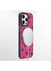 Apple iPhone 13 Pro Max Kılıf Magsafe Şarj Özellikli Polka Dot Desenli Youngkit Spots Serisi Kapak