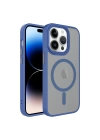 Apple iPhone 13 Pro Max Kılıf Mat Arka Yüzey Wireless Şarj Özellikli Zore Flet M-safe Kapak