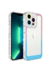 Apple iPhone 13 Pro Max Kılıf Simli ve Renk Geçiş Tasarımlı Lens Korumalı Zore Park Kapak