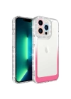 Apple iPhone 13 Pro Max Kılıf Simli ve Renk Geçiş Tasarımlı Lens Korumalı Zore Park Kapak