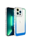 Apple iPhone 13 Pro Max Kılıf Simli ve Renk Geçiş Tasarımlı Lens Korumalı Zore Park Kapak