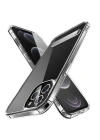 Apple iPhone 13 Pro Max Kılıf Standlı Şeffaf Silikon Zore L-Stand Kapak
