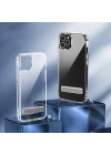 Apple iPhone 13 Pro Max Kılıf Standlı Şeffaf Silikon Zore L-Stand Kapak