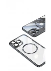 Apple iPhone 13 Pro Max Kılıf Wireless Şarj Özellikli Sert PC Zore Riksos M-safe Kapak