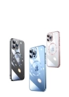 Apple iPhone 13 Pro Max Kılıf Wireless Şarj Özellikli Sert PC Zore Riksos M-safe Kapak