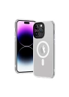 Apple iPhone 13 Pro Max Kılıf Wireless Şarj Özellikli Zore Hibrit M-safe Kapak