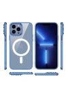 Apple iPhone 13 Pro Max Kılıf Wireless Şarj Özellikli Zore Krom M-safe Silikon Kapak