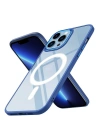 Apple iPhone 13 Pro Max Kılıf Wireless Şarj Özellikli Zore Krom M-safe Silikon Kapak