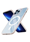 Apple iPhone 13 Pro Max Kılıf Wireless Şarj Özellikli Zore Krom M-safe Silikon Kapak