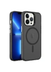 Apple iPhone 13 Pro Max Kılıf Zore M-safe Şarj Özellikli Buzlu Transparan C-Pro Sert Kapak