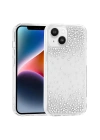 Apple iPhone 14 Kılıf Airbag Tasarımlı Damla Taşlı Şeffaf Zore Pera Silikon Kapak