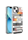 Apple iPhone 14 Kılıf Desenli Zore Silver Sert Kapak
