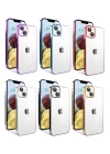 Apple iPhone 14 Kılıf Kamera Korumalı Renkli Çerçeveli Zore Garaj Kapak